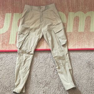 GIVENCHY beige, tapered cargo pants.